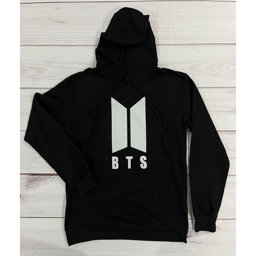 BTS JIMIN 95 Womens Medium Pullover Crew Neck Black Long Sleeve Sweater Kpop